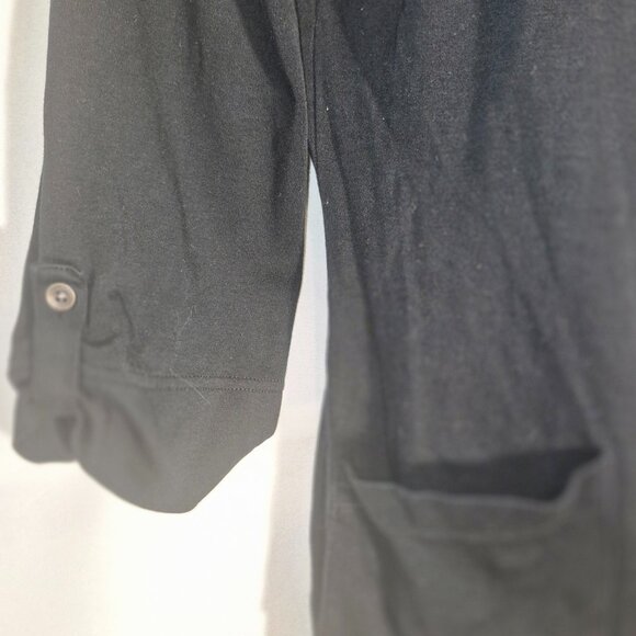 CROFT & BARROW cardigan sweater, open front, Black in size Medium - Picture 5 of 12